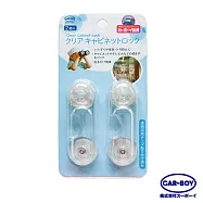 【日本CAR-BOY】透明櫥櫃安全鎖扣2入x3組(防止任意開關及夾傷/適用各式櫥櫃、衣櫥或電視櫃等處)