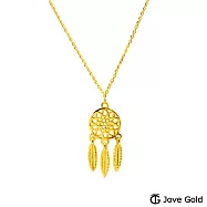 JoveGold漾金飾 捕夢網黃金項鍊