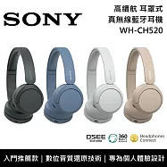 【限時優惠】SONY 索尼 WH-CH520 入門款 無線藍芽 耳罩式耳機 原廠公司貨 黑色