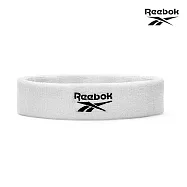 Reebok 加厚棉質舒適運動頭帶(雙色) 白色