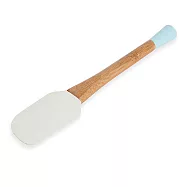 《Luigi Ferrero》歐洲 Norsk不沾鍋竹柄窄面矽膠刮刀(象牙灰27cm) | 攪拌刮刀 刮刀 奶油刮刀 抹刀