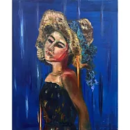 【玲廊滿藝】龔名俐-肖像畫《草帽女郎》65x53cm