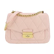 Kate Spade Carey小香風菱格紋壓釦斜背包-小/ 粉