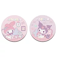 【Sanrio 三麗鷗】軟式珪藻土杯墊 杯墊 矽藻土 (2入/組)(10*10*0.5cm) 晚安趣