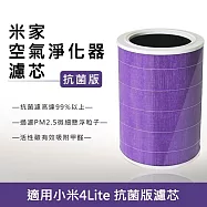 米家空氣淨化器濾芯/濾網 抗菌版(淨化器4Lite專用/副廠) 紫色