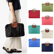 LONGCHAMP LE PLIAGE系列再生尼龍手提摺疊公事包(小) 黑