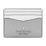 Kate Spade防刮拼色六卡名片夾- 灰/白