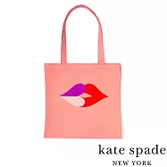 【Kate Spade】Heart Lips 唇唇欲動 俏皮愛心款 帆布袋/收納袋/化妝包