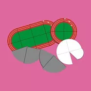 自己做遊戲板(圓) 2mm厚 直徑40公分超大方圓形摺疊遊戲板 ─教師、遊戲設計輕鬆用印表機製作專業遊戲圖板DIY!