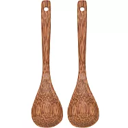 《NOW》美國 椰木點心匙2入 | 攪拌匙 茶匙 下午茶餐具