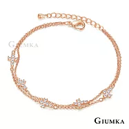 GIUMKA十字架手鍊雙層手鏈美好的祝福精鍍正白K/玫瑰金 生日聖誕節交換禮物推薦MH22002 19 玫金色
