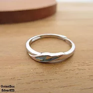 獨特低調藍色閃電925純銀戒指 (外鍍專櫃級正白K.可調戒圍)