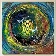 【玲廊滿藝】廖鎵玉-飛舞綻放60x60cm