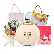 CHANEL 香奈兒 CHANCE香水獻禮組[淡香精50ml+擴香花禮盒+卡片]-國際航空版