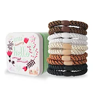 O&rsquo;Pretty 歐沛媞 彈力髮圈-10入鐵盒組-多款可選 焦糖可可