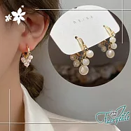 【伊飾童話】簡約流蘇*珍珠圈圈耳扣耳環