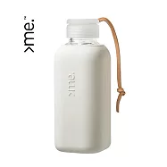 瑞士 SQUIREME Love Cube 隨身玻璃水瓶 Y1|600mL 奶霜白