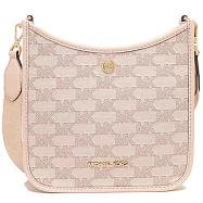 MICHAEL KORS 滿版LOGO緹花斜背包 粉