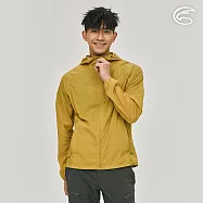 ADISI 男輕肌感彈透抗風撥水連帽外套AJ2391053 (M-2XL)|輕薄透氣 輕抗風 輕撥水 彈性 快乾 機能外套 XL 油黃