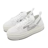 Nike Wmns Court Vision ALTA TXT 女鞋 白 銀 厚底 小白鞋 CW6536-102 23.5cm WHITE/SILVER
