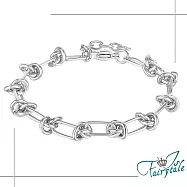 【伊飾童話】簡約打結*日韓流行鈦鋼手鍊/ 銀