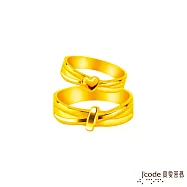 J’code真愛密碼金飾 非你莫屬黃金成對戒指