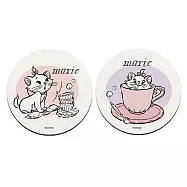 【Disney 迪士尼】軟式珪藻土杯墊 簡約系列 杯墊 珪藻土 奇奇蒂蒂 (2入/組) (10*10*0.5cm) 菱格瑪麗貓