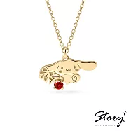 STORY 故事銀飾-喜拿誕生花系列-大耳狗誕生石純銀項鍊-水仙花 黃K金