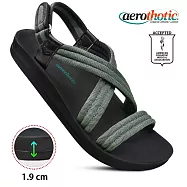 【福利品 Aerothotic】HADAL 高足弓 三條又型涼鞋 女 US7 綠色