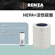 適用 TECO 東元 NN4002BD 15坪高效負離子360度空氣清淨機 二合一活性碳HEPA濾網