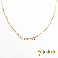 【Just Gold 鎮金店】輕奢 簡約線條 黃金項鍊