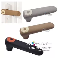 (2入)高品質迴圈款 加厚彈性矽膠 長型直式門把保護套 門把套(防靜電 防撞)_ 黑色