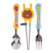 LINE FRIENDS 學習筷湯匙叉子組 筷子 餐具