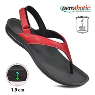 【福利品 Aerothotic】AURA 高足弓 人字平底涼鞋 女 US7 紅色