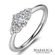 Majalica純銀戒指925純銀女戒 典雅雙星 PR6024 4 美國圍4號