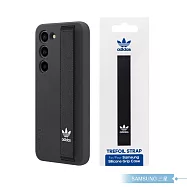Samsung 三星 原廠公司貨 adidas 聯名指環帶 for S23系列 矽膠薄型保護殼-附指環帶 (盒裝) 黑色