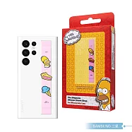 Samsung 三星 原廠公司貨 辛普森 聯名指環帶 for S23系列 矽膠薄型保護殼-附指環帶 (盒裝) 粉色