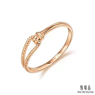 【點睛品】簡約繩結 18K玫瑰金戒指 13 18K玫瑰金