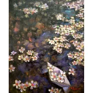 【玲廊滿藝】盧來全-桐華遊45.5x38cm