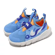 Nike 童鞋 Flex Runner 2 LIL TDV 藍 章魚 小魚 學步鞋 小童 套入式 DX2516-400 14cm BLUE/ORANGE