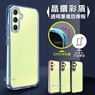 CITY晶鑽彩盾 三星 Samsung Galaxy A34 5G 抗發黃透明殼 氣囊軍規防摔殼 手機殼 (玫瑰金)
