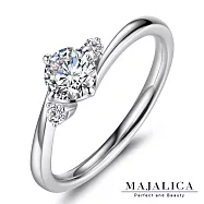 Majalica純銀戒指925純銀女戒 守護愛情 PR6022 7 美國圍7號
