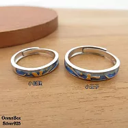 相知相守藍天鍍金小狐狸.小王子925純銀戒指 (外鍍專櫃級正白K.可調整戒圍) 小王子