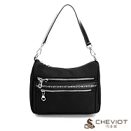 CHEVIOT - 雪菲歐系列經典不敗多隔層斜背包 黑色 黑色