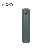 【WOKY 沃廚】輕量輕芯鈦瓷易潔層彈蓋保溫瓶600ML(5色可選) 綠色