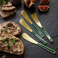 《Artesa》英國 不鏽鋼奶油刀4入 | 抹刀 果醬刀 - 石綠金 - 石綠金