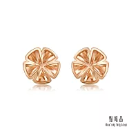 【點睛品】燦爛花朵 18K玫瑰金耳環(一對)