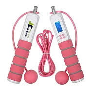 【JIELIEN 傑聯】兩用磁控專業智能加重設計電子跳繩 粉紅色