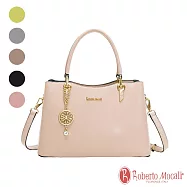 Roberto Mocali - 義大利諾貝兔時尚典雅小花鑽石綴飾托特手提肩斜背包-共5色 黑色