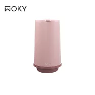 【WOKY 沃廚】360&deg;輕芯鈦瓷易潔層單蓋保溫杯500ml(帽子杯-附密封蓋) 黛粉